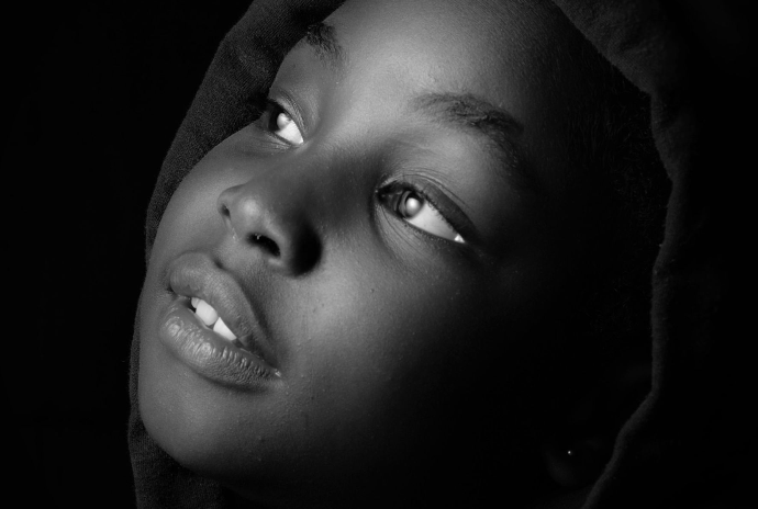 grayscale photography of kid